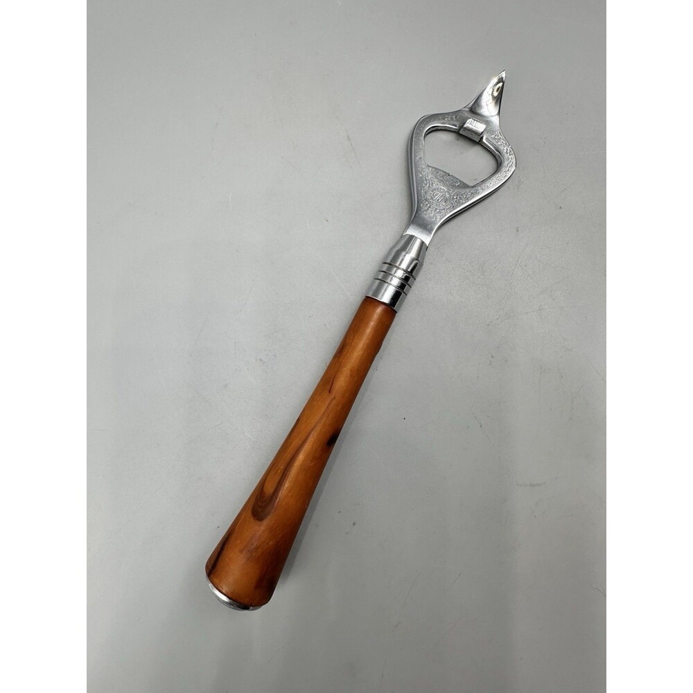 Vintage Glo Hill Bottle Can Opener Bakelite Handle Brown 8" Length